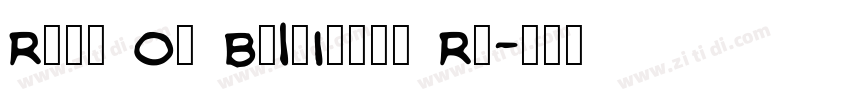 Rose Of Baltimore Re字体转换